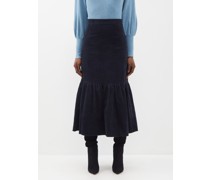 The Daphne High-rise Cotton-corduroy Midi Skirt