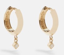 Knife Edge Diamond & 14kt Gold Earrings