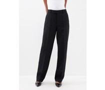 Wool-blend Straight-leg Tailored Trousers
