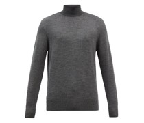 Fitted Merino-wool Roll-neck Sweater