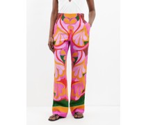 Havana Floral-print Crepe Trousers