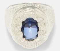 Sapphire And Recycled-sterling Silver Ring
