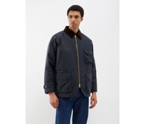 Corduroy-collar Waxed-cotton Field Jacket