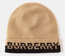 Logo-jacquard Cashmere-blend Beanie