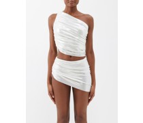 Diana Ruched Asymmetric Bikini Top