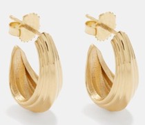 Fluted 18kt Gold Hoops