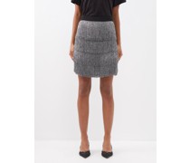 Metallic Fringed Mini Skirt
