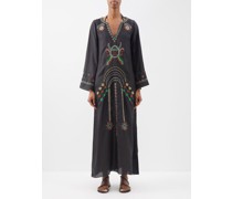 India Embroidered Silk Kaftan