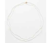 Jardin De Peggy Pearl & 14kt Gold Necklace