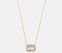 Rainbow Pillow Sapphire & Gold Locket Necklace