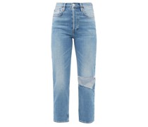 70s Stove Pipe High-rise Straight-leg Jeans