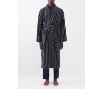 Striped Cotton-terry Bathrobe