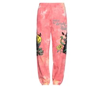MARKET SMILEY LOOK AT THE BRIGHT SIDE PINK TIE-DYE SWEATPANTS Hose