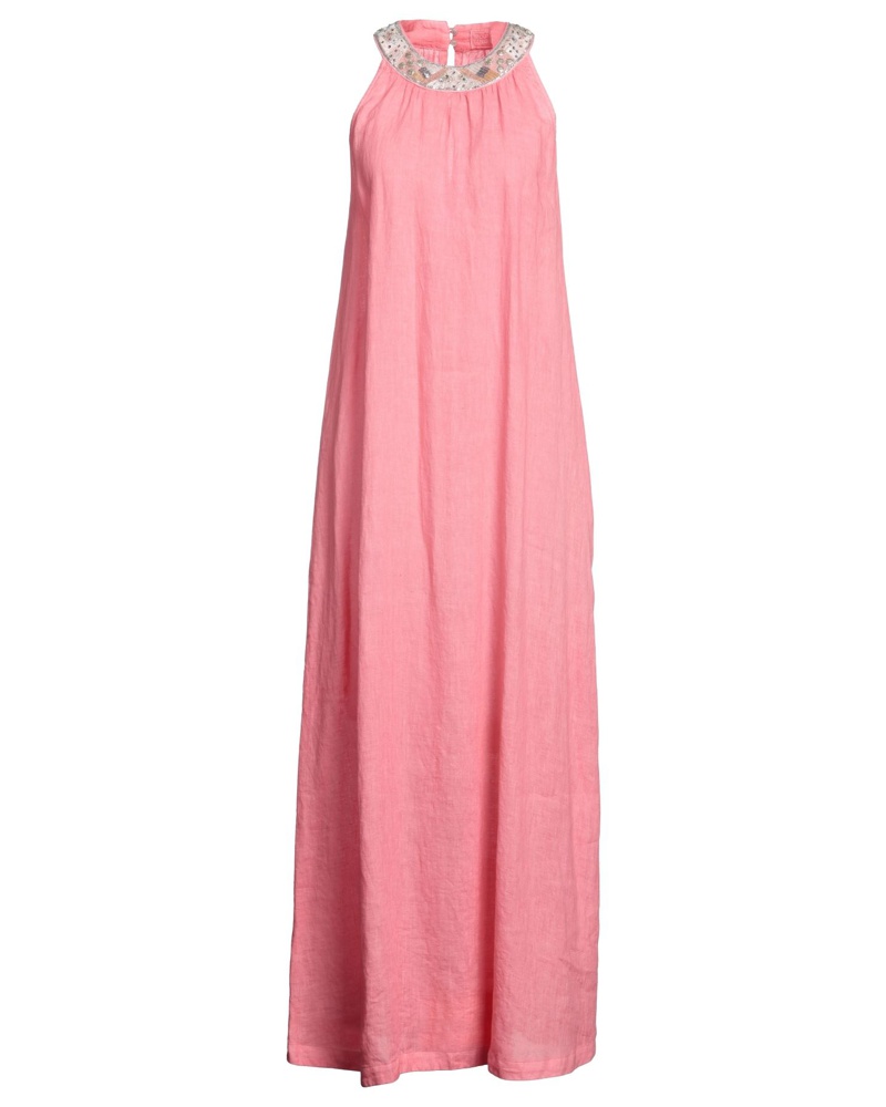 120% Lino Damen Langes Kleid