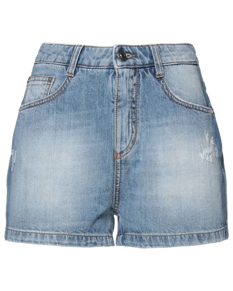 Damen Bekleidung Kurze Hosen Jeans-Shorts und Denim-Shorts Ermanno Scervino Denim Jeans-Shorts mit Perlen in Blau 
