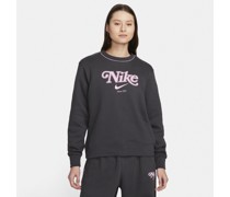 Nike Sportswear Fleece-Sweatshirt mit Rundhalsausschnitt für Damen - Grau