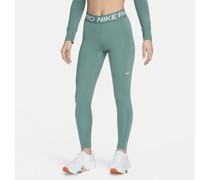 Nike Pro Leggings mit mittelhohem Bund und Mesh-Einsatz für Damen - Grün