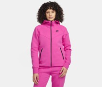 Nike Sportswear Tech Fleece Windrunner Damen-Hoodie mit durchgehendem Reißverschluss - Rot
