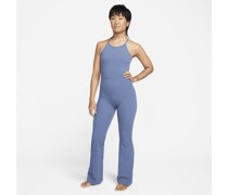 Nike Zenvy Dri-FIT Ganzkörper-Bodysuit mit ausgestelltem Bein für Damen - Blau