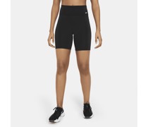 Nike One Bike Shorts mit mittelhohem Bund für Damen (ca. 18 cm) - Schwarz