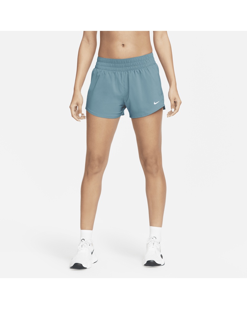 Nike Damen Nike One Dri-FIT-Shorts mit mittelhohem Bund und Futter für Damen (ca. 7 5 cm) Blau