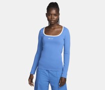 Nike Sportswear Longsleeve mit Karree-Ausschnitt für Damen - Blau