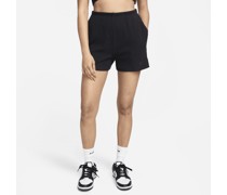 Nike Sportswear Chill Knit Ripp-Shorts mit schmaler Passform und hohem Bund für Damen (ca. 7,5 cm) - Schwarz