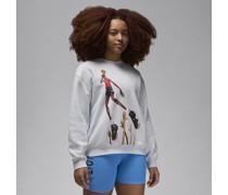 Jordan Artist Series by Darien Birks Fleece-Sweatshirt mit Rundhalsausschnitt für Damen - Grau