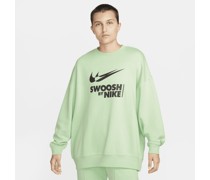 Nike Sportswear extragroßes Fleece-Sweatshirt mit Rundhalsausschnitt für Damen - Grün