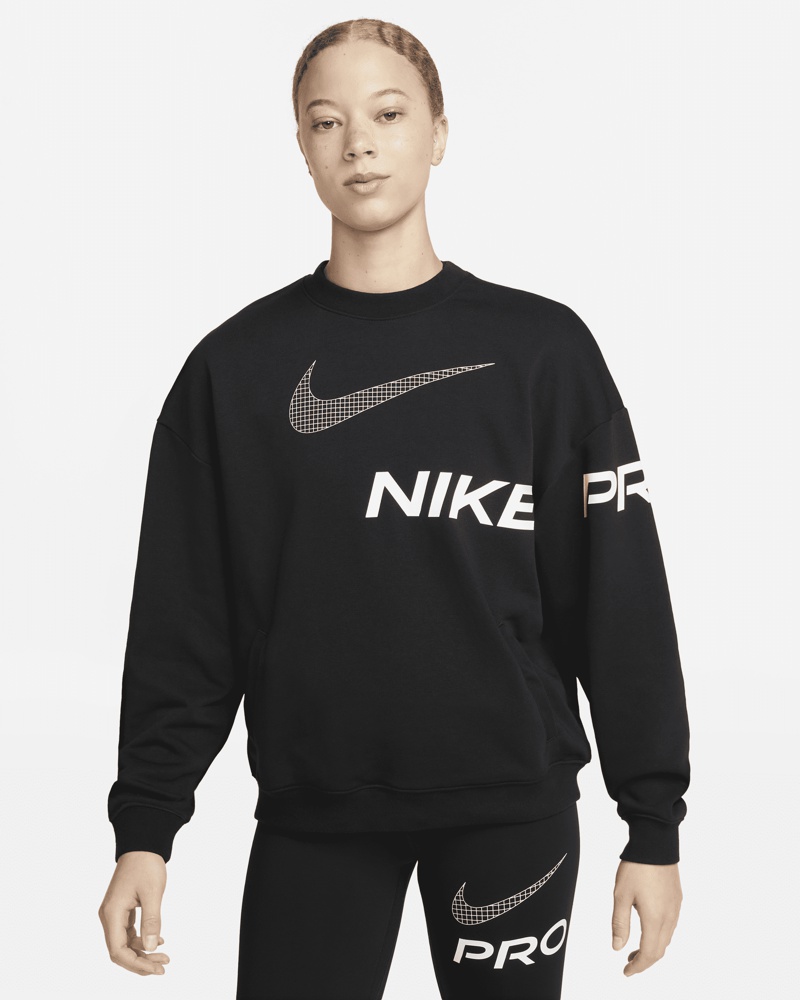 Nike Damen Nike Dri-FIT Get Fit Grafik-Trainingsshorts mit mittelhohem Bund für Damen (ca. 7 5 cm) Schwarz