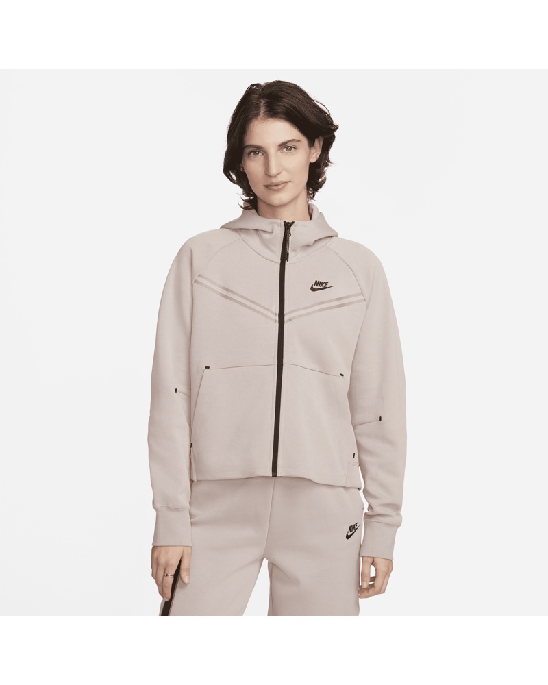 Nike Damen Nike Sportswear Tech Fleece Windrunner Damen-Hoodie mit durchgehendem Reißverschluss Braun