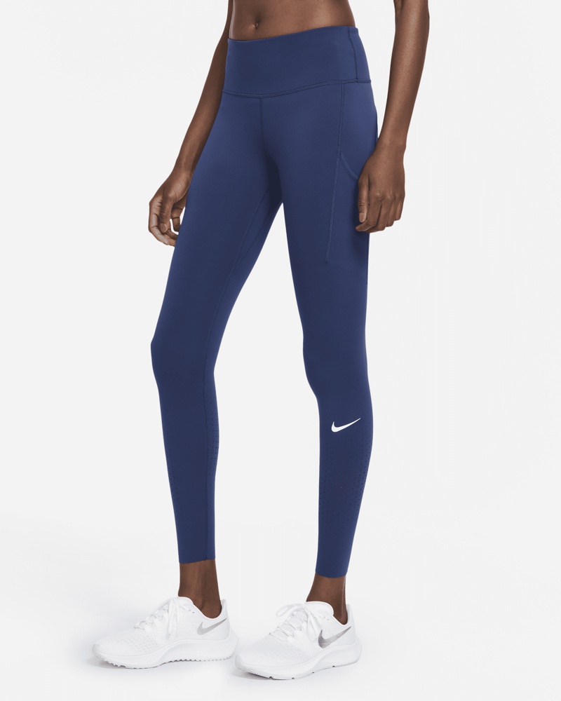 Nike Damen Nike Epic Luxe Leggings mit halbhohem Bund und Tasche für Damen Blau