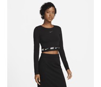 Nike Sportswear Langarm-Kurzoberteil für Damen - Schwarz