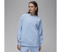 Jordan Flight Fleece Damen-Sweatshirt mit Rundhalsausschnitt - Blau