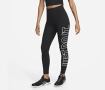Nike Sportswear Classics Leggings mit hohem Bund und Grafik für Damen - Schwarz