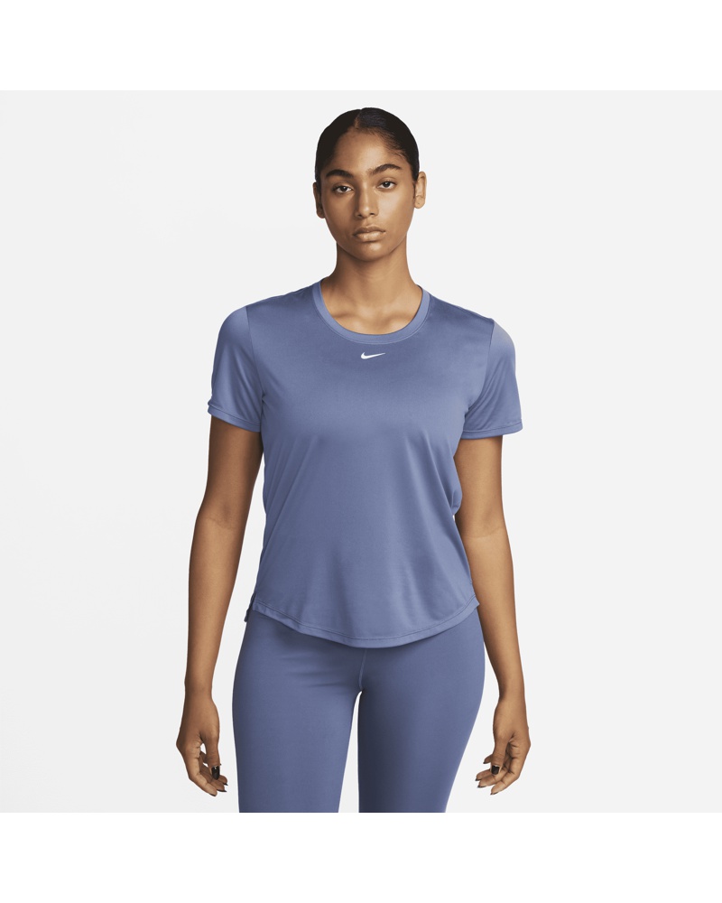 Nike Damen Nike Dri-FIT One Kurzarm-Oberteil mit Standardpassform für Damen Blau