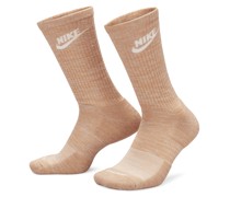 Nike Everyday Plus gepolsterte Crew-Socken - Braun
