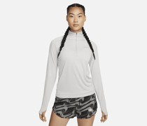 Nike Dri-FIT Pacer Damen-Pullover mit Viertelreißverschluss - Grau