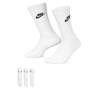 Nike Sportswear Everyday Essential Crew-Socken (3 Paar) - Weiß