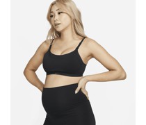 Nike Alate (M) leicht gefütterter Still-Sport-BH mit leichtem Halt für Damen (Mutterschaftsbekleidung) - Schwarz