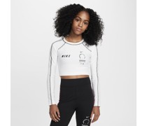 Nike Sportswear Longsleeve-Kurzoberteil für Mädchen - Weiß
