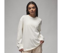 Jordan Essentials extragroßes Longsleeve für Damen - Weiß