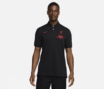 FC Liverpool The Nike Polo Nike Dri-FIT Fußball-Poloshirt (Herren) - Schwarz
