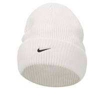 Nike Peak Tall Swoosh Beanie mit hohem Bündchen - Weiß