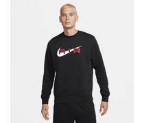 Nike Air Fleece-Sweatshirt mit Rundhalsausschnitt für Herren - Schwarz