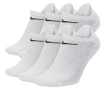 Nike Everyday Cushioned No-Show-Trainingssocken (6 Paar) - Weiß