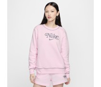 Nike Sportswear Fleece-Sweatshirt mit Rundhalsausschnitt für Damen - Pink