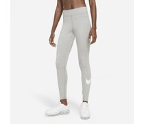 Nike Sportswear Essential Damen-Leggings mit mittelhohem Bund und Swoosh - Grau