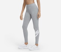 Nike Sportswear Essential Logo-Leggings mit hohem Bund für Damen - Grau