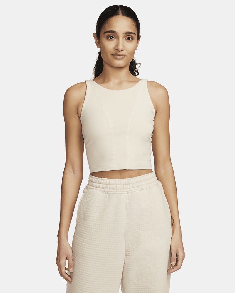 Nike Damen Nike Yoga Dri-FIT Luxe Kurztanktop für Damen Braun